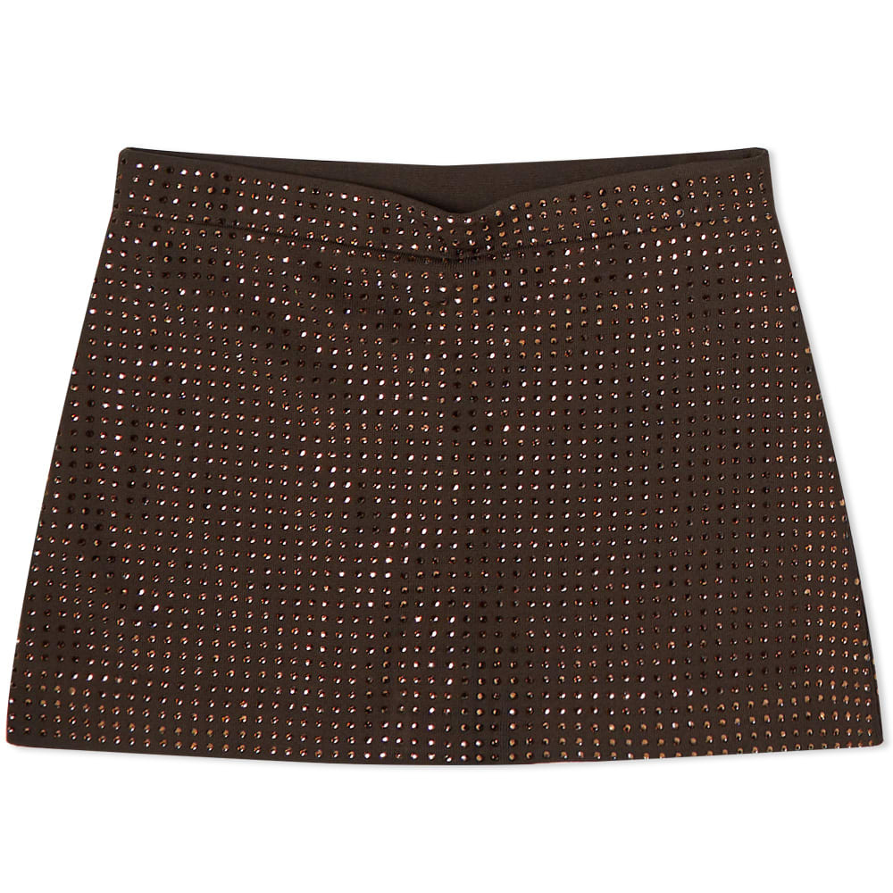 Aya Muse Women's Mela Studded Mini Skirt in Chocolate Aya Muse