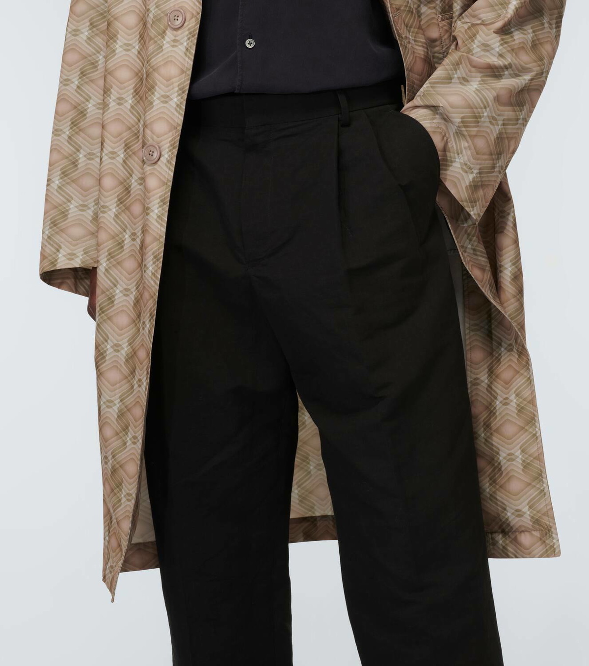 Dries Van Noten Linen and cotton straight pants Dries Van Noten