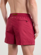 Zegna - Straight-Leg Mid-Length Swim Shorts - Red