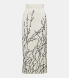 Alexander McQueen High-rise jacquard pencil skirt