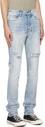 Ksubi Blue Chitch Enjoy Trashed Jeans