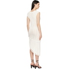 Loulou de Saison White Malena Ruffled Crochet Midi Dress