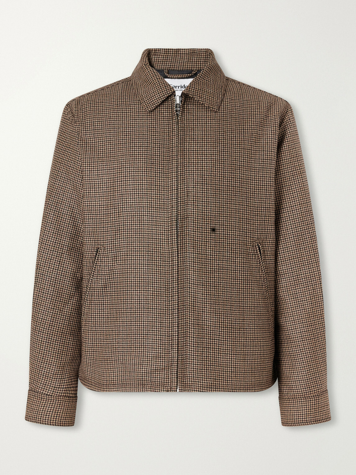 Corridor - Dekalb Houndstooth Wool-Twill Jacket - Brown