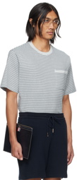 Thom Browne Black & Blue Stripe T-Shirt