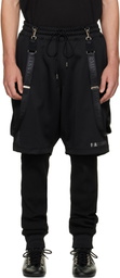 MASTERMIND WORLD Black Layered Trousers