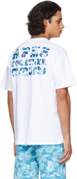 BAPE White & Blue ABC College Arts T-Shirt