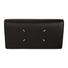 Maison Margiela Black Leather Bifold Travel Wallet