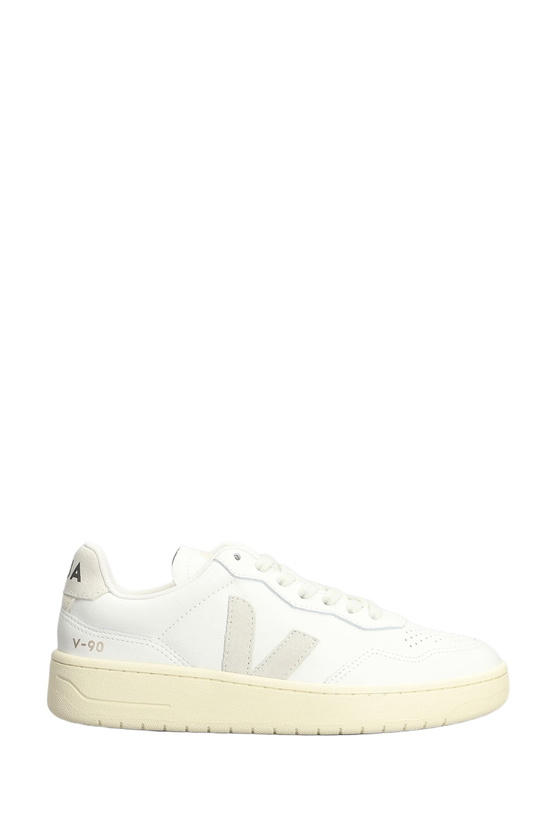 Photo: Veja V-90 Sneakers In White Leather