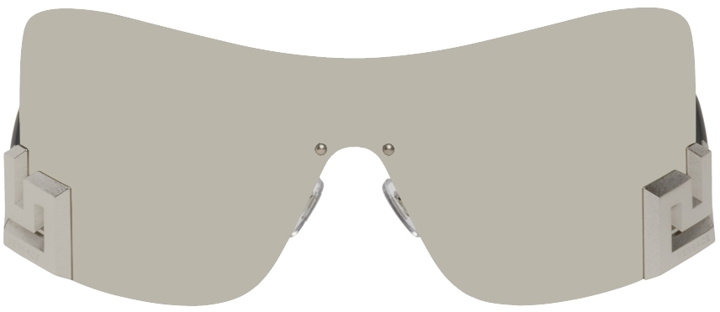 Photo: Versace Silver Shield Sunglasses