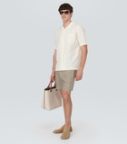 Sunspel Pleated linen shorts