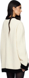 MARIE ADAM-LEENAERDT Off-White Covered Tweed Sweater