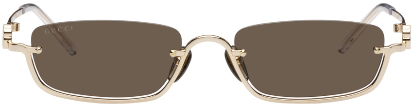 white and gold gucci sunglasses