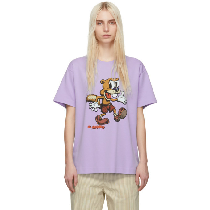 MARC JACOBS REDUX GRUNGE COLLECTION Tシャツ Marc Jacobs Purple Redux Grunge R. Crumb Squirrely T-Shirt