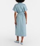 Jil Sander Belted cotton poplin shirt dress