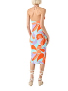 MC2 Saint Barth Longuette Cutout Wave Printed Dress Farah