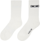 Solid Homme Three-Pack Black & White Jacquard Socks