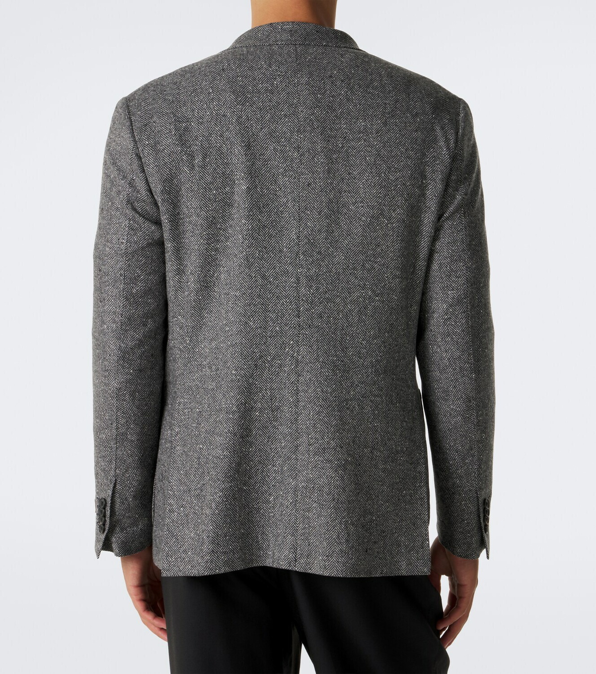 Canali Herringbone wool and cashmere blazer