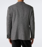 Canali Herringbone wool and cashmere blazer