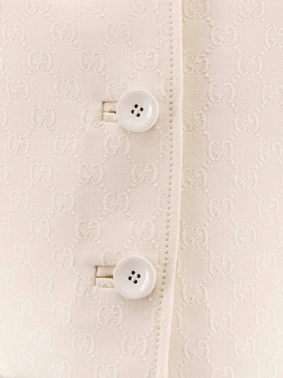 Gucci Wool And Silk Blazer With All-over Gg Motif Gucci Gucci Wool And Silk Blazer With All-over Gg Motif Gucci