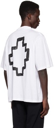 Marcelo Burlon County of Milan White Tempera Cross Over T-Shirt