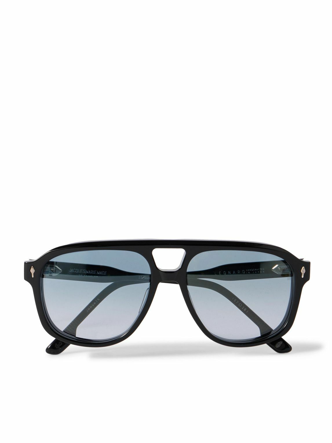 Jacques Marie Mage - Leonard Aviator-Style Acetate and Silver-Tone Sunglasses