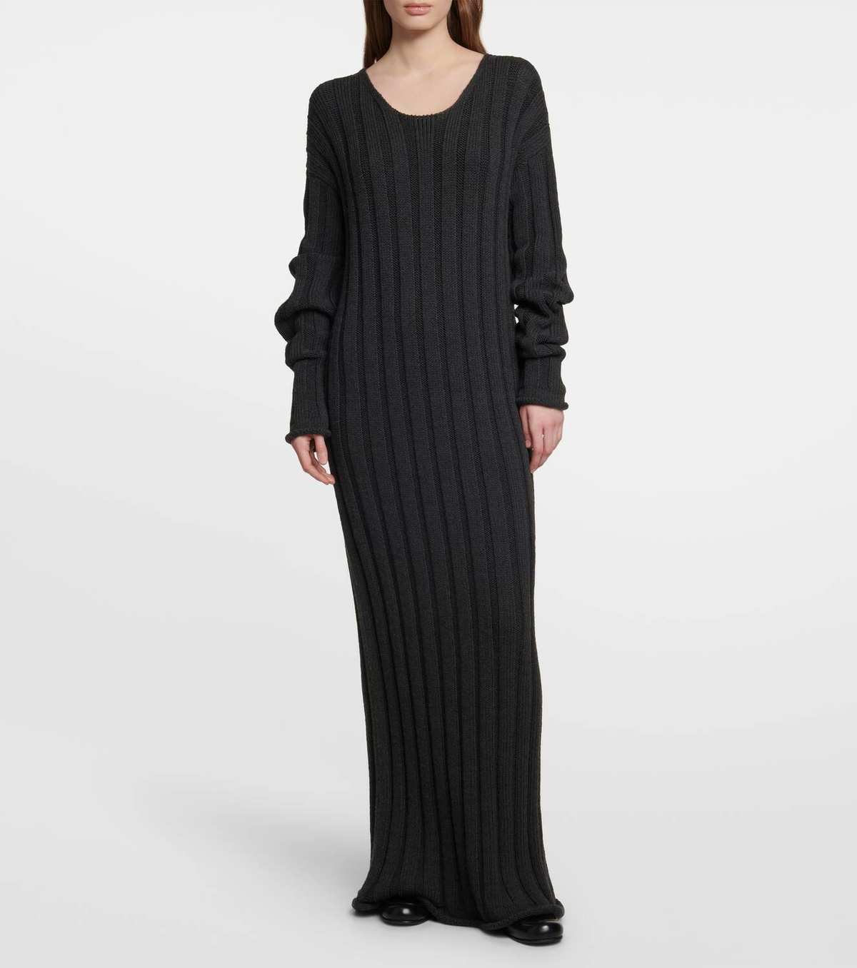 The Row Ribbed-knit wool maxi dress The Row