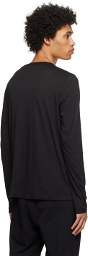 Dries Van Noten Black Semi-Sheer Long Sleeve T-Shirt