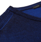 Incotex - Urban Traveller Slim-Fit Striped Ribbed Cotton-Blend Sweater - Blue