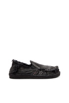 Diesel Espadrille loafers in distressed denim - Lace Ups and Mocassins Mens in Black