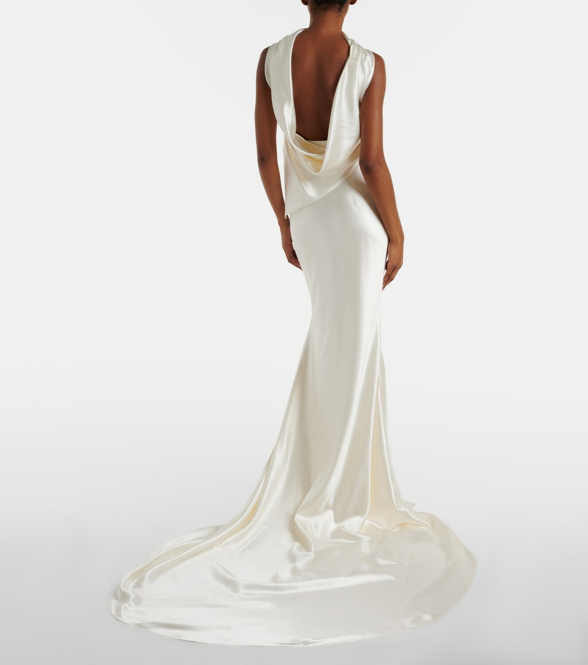 Danielle Frankel Bridal River silk and wool bustier gown