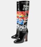 Vivienne Westwood Midas printed leather knee-high boots