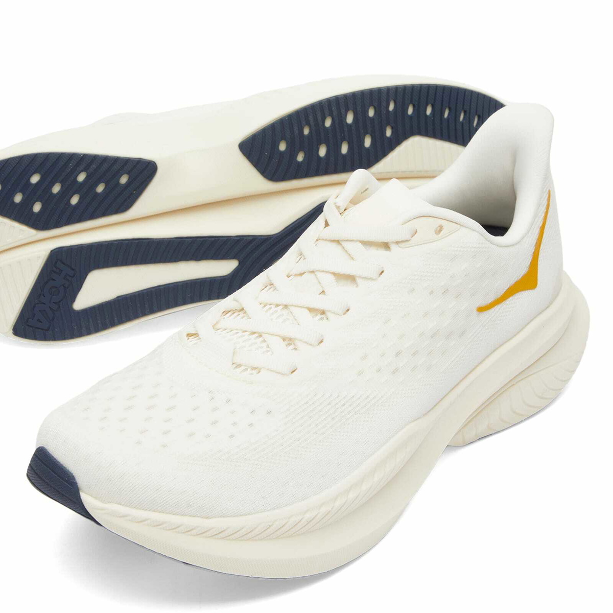 Size 9.5 - Hoka One One HOKA Mach 6 LA Alabaster Oat Milk Men Hoka One One Mach 6 Men Running Shoe US Size 14D Alabaster  main image 3