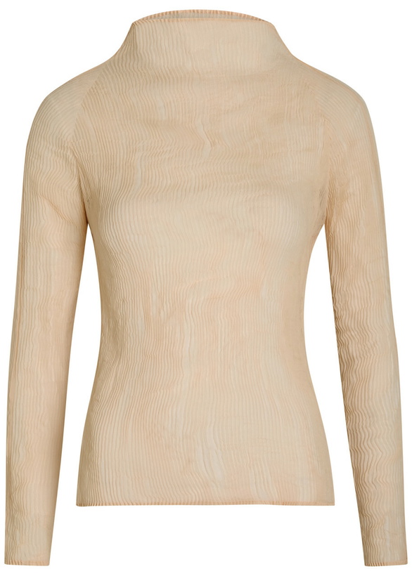 Photo: Issey Miyake Pleated Chiffon top Beige