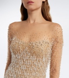 Georges Hobeika Embellished tulle gown