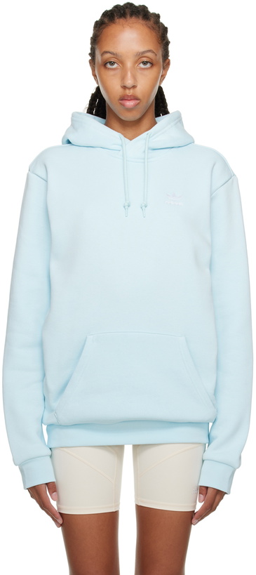 Photo: adidas Originals Blue Adicolor Essentials Trefoil Hoodie