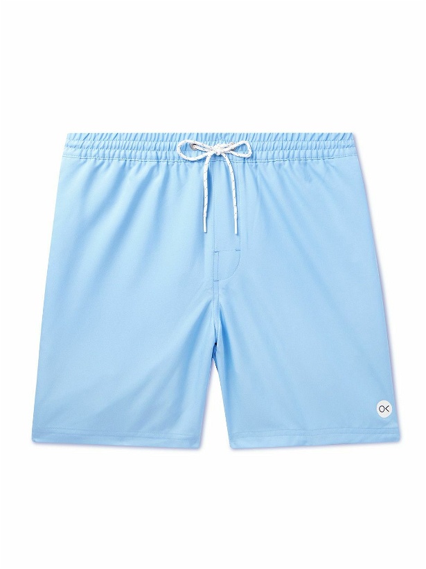 Photo: Outerknown - Nomadic Volley Logo-Print Recycled Twill Drawstring Shorts - Blue