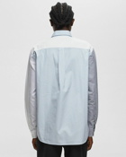 Jw Anderson Classic Fit Patchwork Shirt Blue|Grey - Mens - Longsleeves
