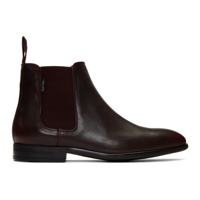 Photo: PS by Paul Smith Burdundy Gerald Chelsea Boots