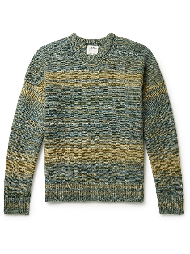 Photo: Visvim - Amplus Striped Wool-Blend Sweater - Green