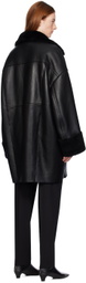 Teurn Studios SSENSE Exclusive Black Boelos Leather Jacket