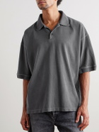 AGOLDE - Curren Cotton-Jersey Polo Shirt - Gray