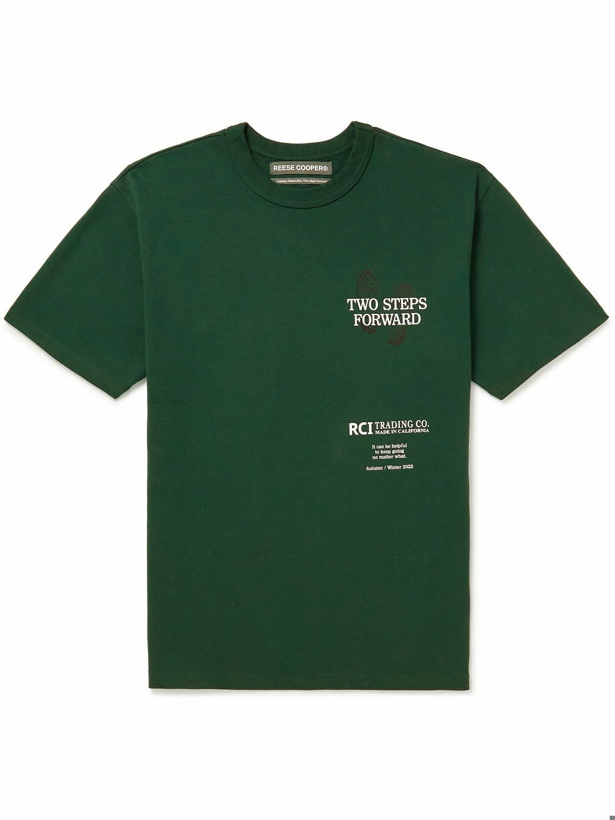 Photo: Reese Cooper® - Printed Cotton-Jersey T-Shirt - Green