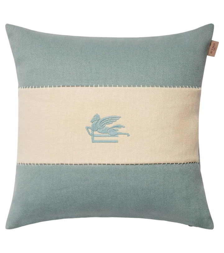 Photo: Etro Pegaso embroidered linen cushion
