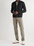 Kiton - Straight-Leg Stretch-Cotton Trousers - Neutrals