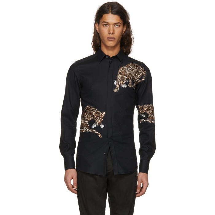 Photo: Dolce and Gabbana Black Leopard Shirt 