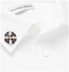 Alexander McQueen - Embellished Cotton-Poplin Shirt - White