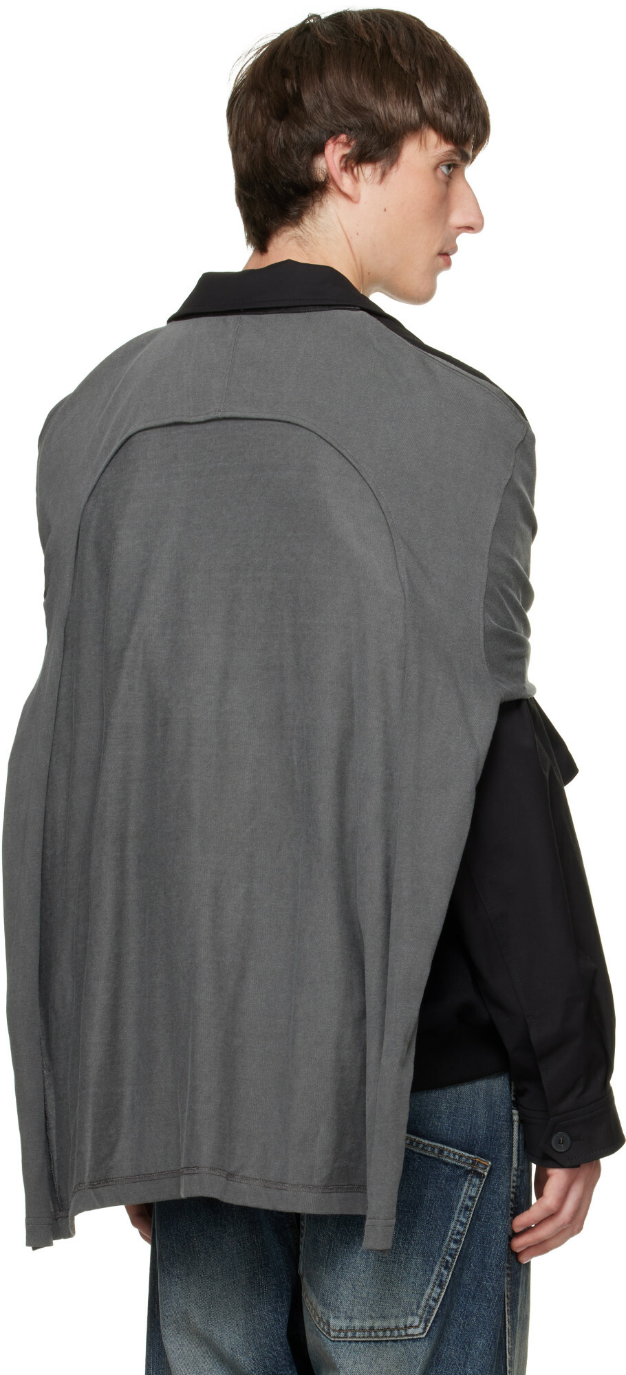 We11done Black Layered Blouson Jacket