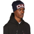 Dolce and Gabbana Navy Logo Beanie