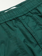 Stone Island - Straight-Leg Logo-Appliquéd Stretch Cotton-Canvas Trousers - Green