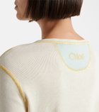 Chloé Ribbed-knit cotton jersey Henley shirt